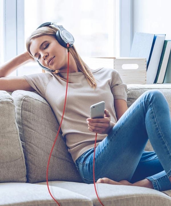 JSAUX CL0064 3,5 mm audiokabel til Lightning AUX iPhone iPad MFI 1,8 m