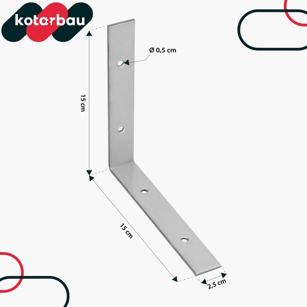 Kirvesmiehen kulmaliitin sinkittyä terästä 150x150x25 mm 25 kpl