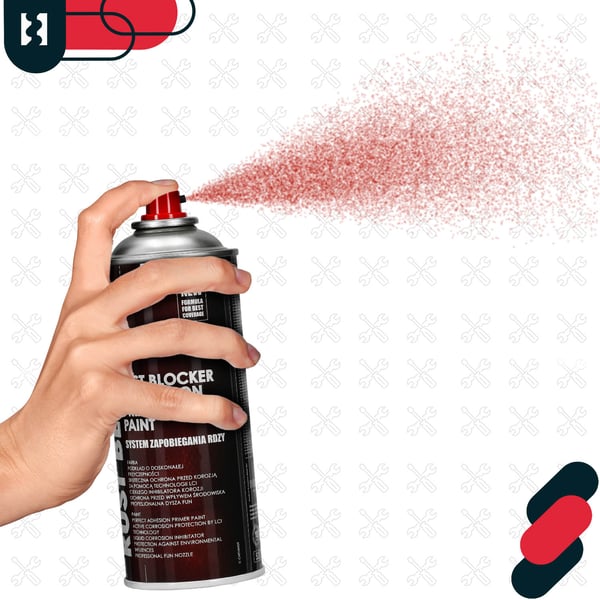 Punainen RAL3000 korroosionestoaine metallille 400 ml