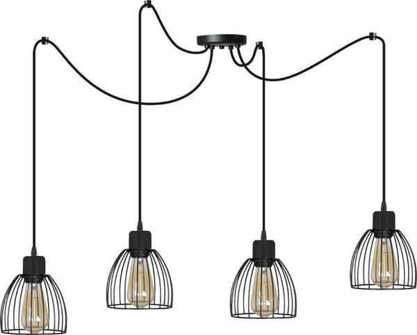 Loft industriel edderkoplampe hængende i forskellige farver