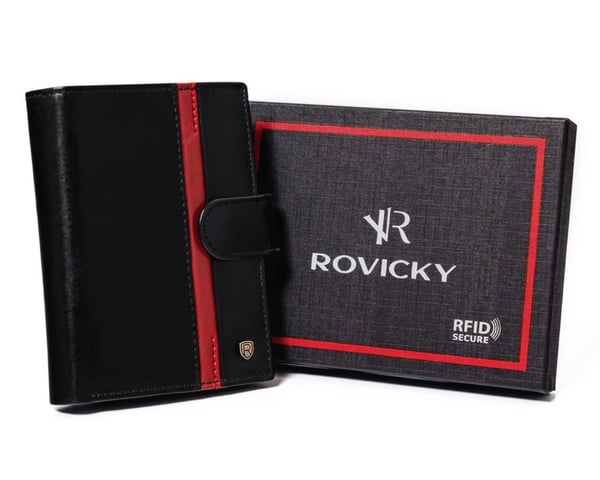 Miesten nahkalompakko RFID-suojauksella - Rovicky Miesten nahkalompakko RFID-suojauksella - Rovicky