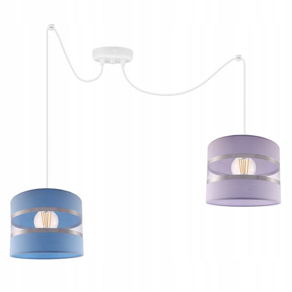 Lofthængende lampe med loftskrone og edderkopskærm
