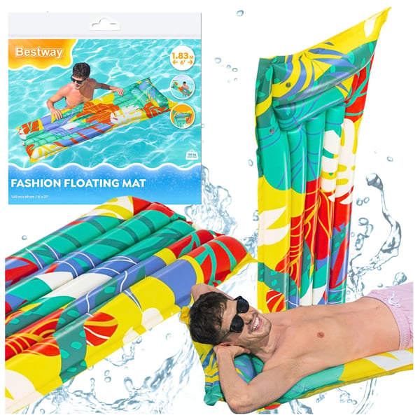 Oppustelig madras over vandet til svømning, liggestol 183x69 cm til stranden, sommer, bestway Oppustelig madras over vandet til svømning, liggestol 183x69 cm til stranden, sommer, bestway