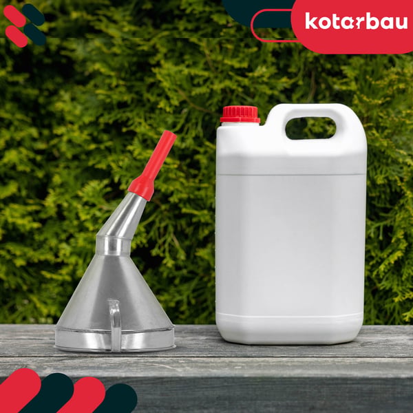 KOTARBAU® Galvaniserad metalltratt med plastspets, sil, filter, sned vinkelskål, 17 cm