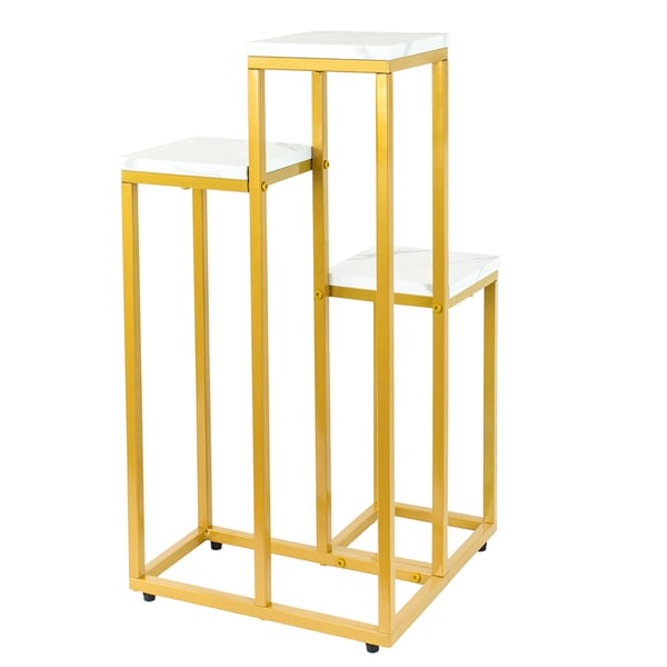 Metalblomsterstativ til potteplanter, loftstil i flere niveauer, 3 hylder