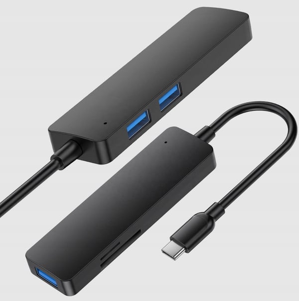 HUB USB-C 5-i-1-adapter USB 3.1 SD/TF-adapter för Windows/Mac/Steam