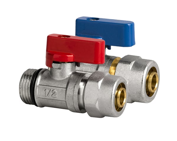 PEX MINI KUGLEVENTIL MED PANEL 1/2*16 VARMT VAND - DART.38-1/2C