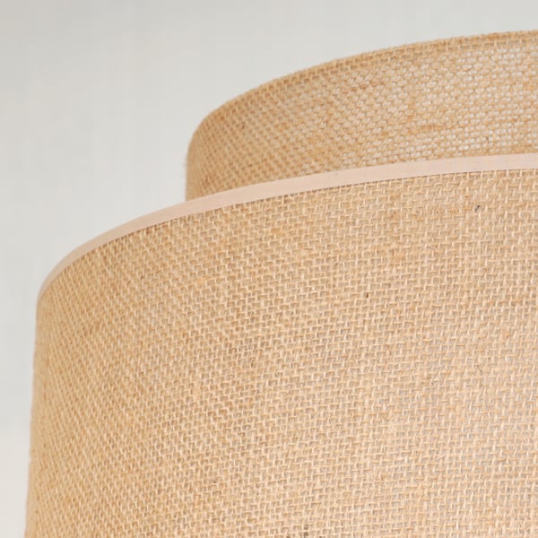 Hængende lampe, loftslysekrone, lampeskærm, boho juta