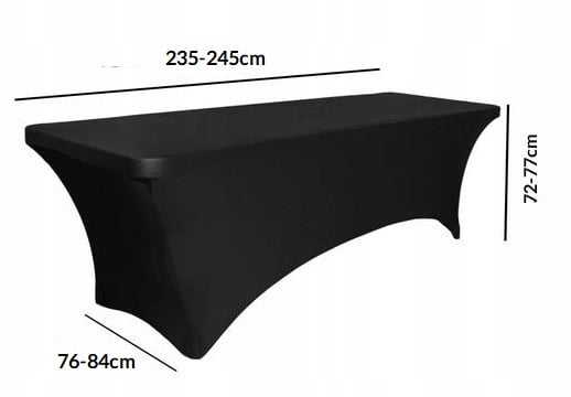 Overdrag til cateringbord 240x80 cm