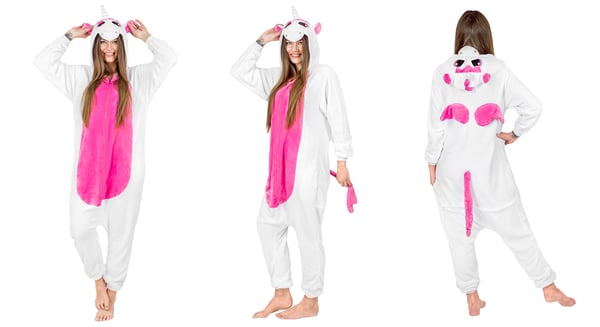 Kigurumi-kostume - enhjørning med stjerner Kigurumi-kostume - enhjørning med stjerner