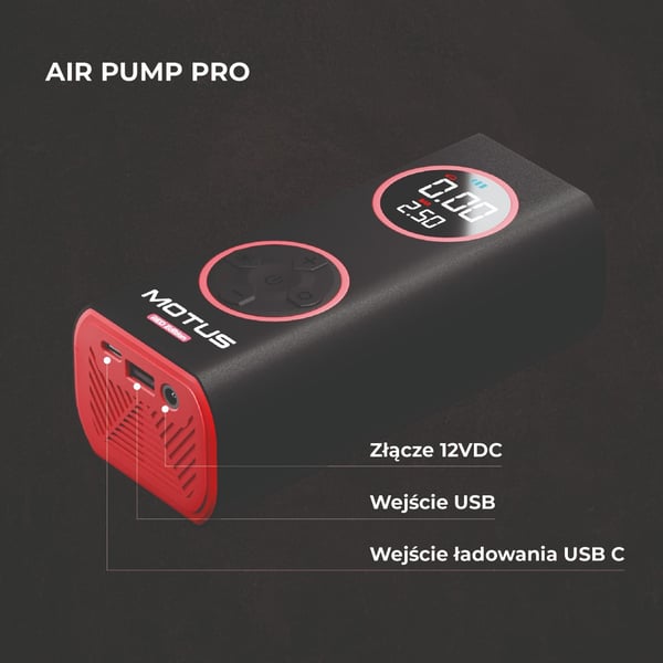 Motus AirPump Pro punainen versio