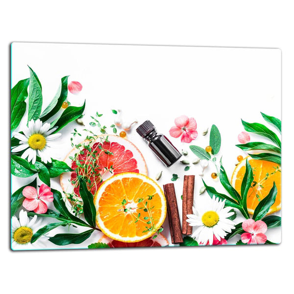 Glas skærebræt 52x40 frugt