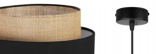 Hængende lampe, loftslysekrone, lampeskærm, boho juta
