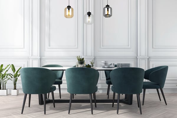 MODERNE ELEGANT HÆNGELAMPE MED GLASSKÆRM