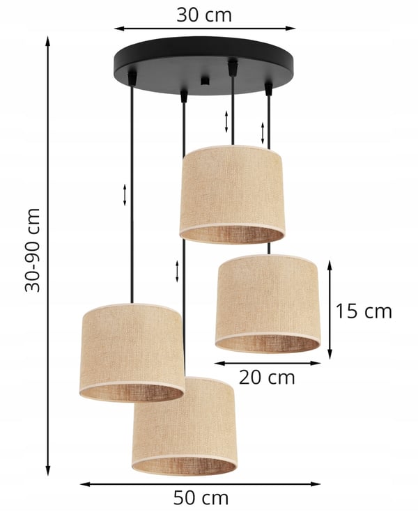 HÆNGELAMPE, LOFTKRONE, LAMPESKÆRM 20 CM