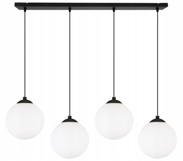 Loftslampe med kugle, sort LED, 15 cm