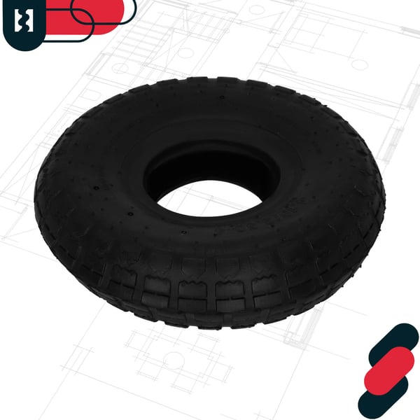 Kotarbau® Varastoautojen renkaan kulutuspinta 3.50-4 4pr