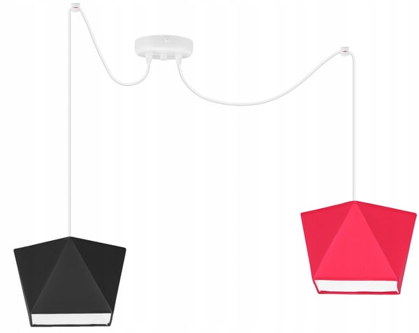 Lofthængende lampe med loftskrone og edderkopskærm