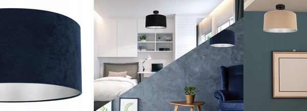 Loftlampe, plafon, lampeskærm, krom, fløjl, selektiv, LED