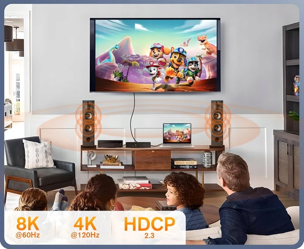 HDMI 2.1 TOSLINK-ekstraktor ATMOS 7.1 eARC HDCP 2.3-konverter 8K 4K 120Hz