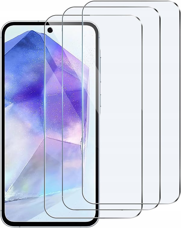 Kirkas vahvistettu iskunkestävä suojakuori Samsung A55 5G:lle + 3 lasia