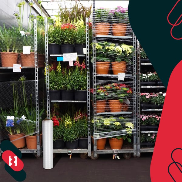 KOTARBAU handpallnät andningsbart elastiskt blommor grönsaker frukt trä 50 cm 500 MB