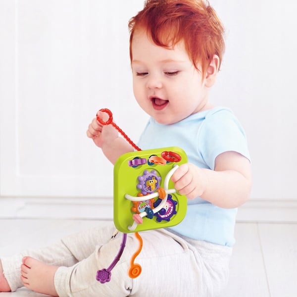 Montessori Sensor Cube, Elastinen Monitoimipyyhekumi, 7-in-1