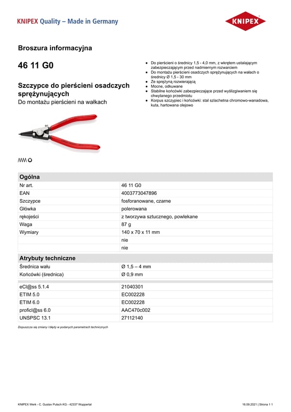 REIÄTTÖMÄT SIKARIPIHDIT 140MM 1.5-4 46 11 G0 - KN 46 11 G0
