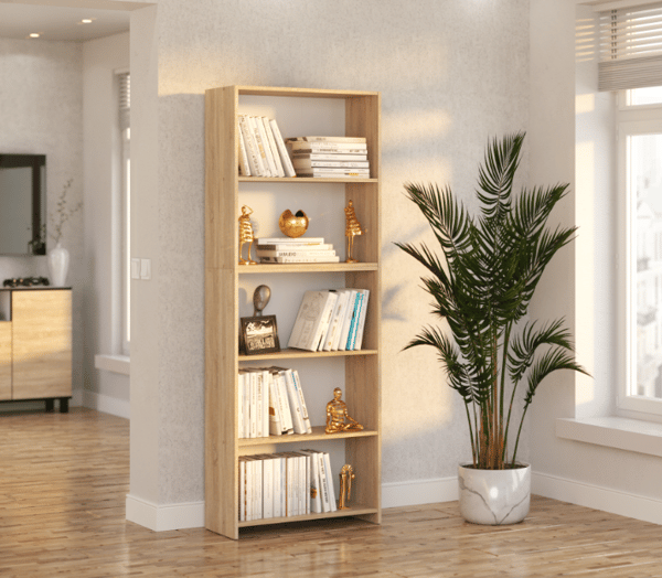 Toimisto Kirjahylly Sonoma Oak 70 CM 5 Hyllyt Lelut Puinen Parvi