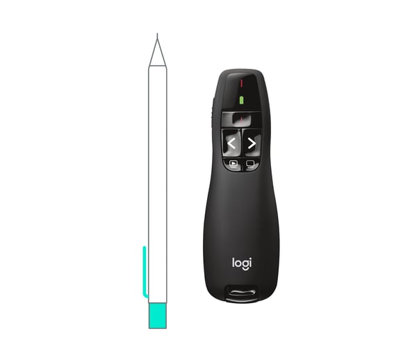 Logitech Wireless Presenter R400 laserpresentationsfjärrkontroll