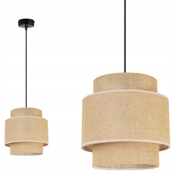 HÄNGLAMPA, TAKLJUSKRONA, LAMPSKÄRM, BOHO JUTA