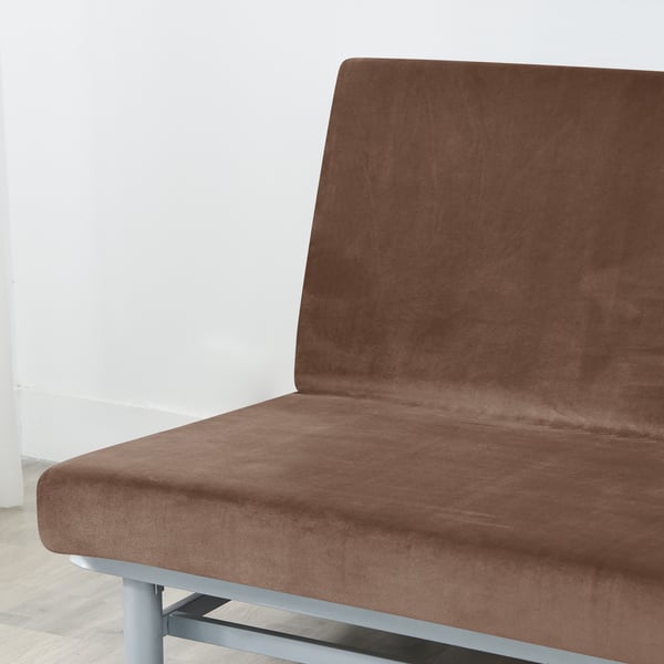 Sofbädd 190-210 cm brun sammet