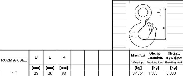 KROG MED ØJE OG SIKKERHED 1000 KG GM-HUZ - KROG 1000A