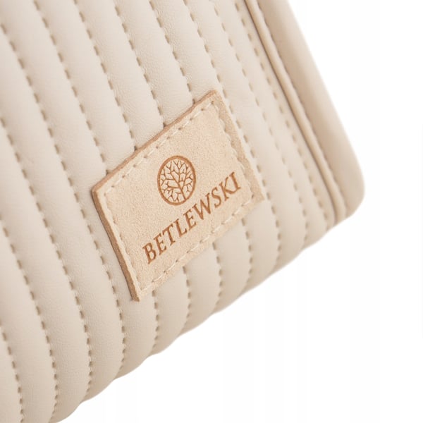 BKP-15 Stella mellanstor sminkväska beige för kvinnor