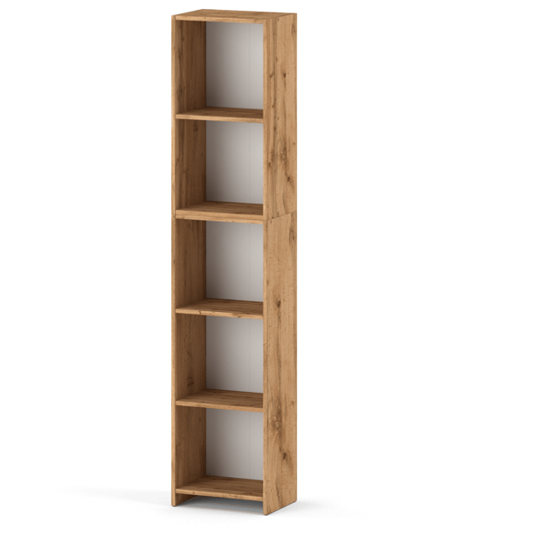 Wotan Oak Office Kirjahylly 40 CM Lelukansiot Puinen Parvi