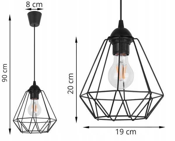 DIAMOND LOFT EDISON TRÅDTAKLAMPA