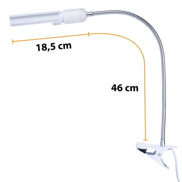 Svanehalsmikroskopbelysning med klips 60xLED