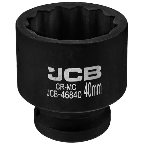 JCB Slagtopnøgle 3/4" 40 mm 12-kantet Cr-Mo topnøgle