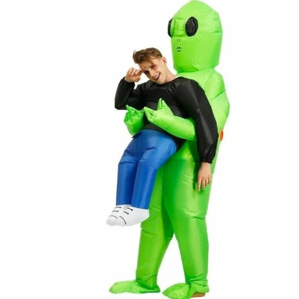 UFO-avaruusolennon asu, puhallettava, itsestään täyttyvä, halloween-asu