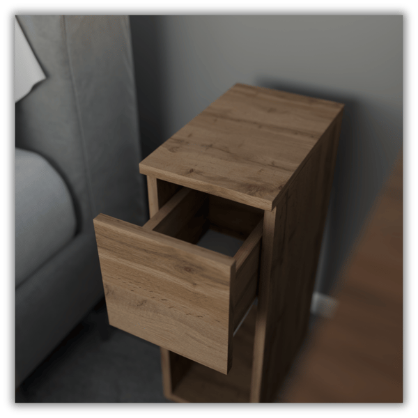 KAPEA YÖPÖYTÄ OAK WOTAN 20 CM YÖPÖYTÄ LAATIKKOLLA PARVELUON