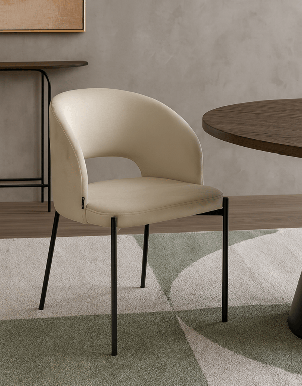 Klädd fåtölj Siena beige sammet