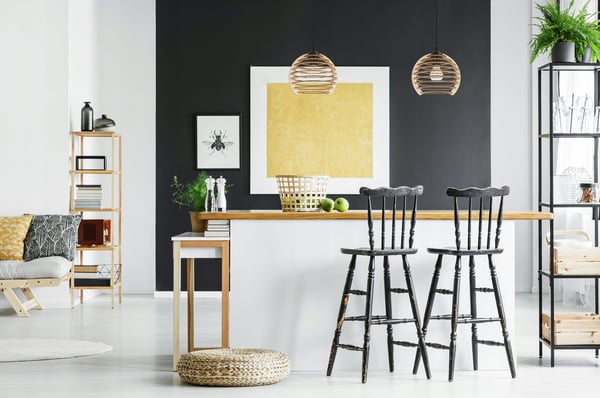 Hængende lampe, loftslysekrone, træ, LED lampeskærm