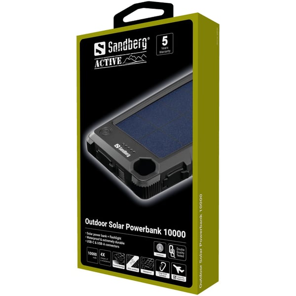 Sandberg Tourist solcelledrevet powerbank 10000mAh