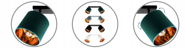 Lofthængende lampe med gylden LED-loftlampe