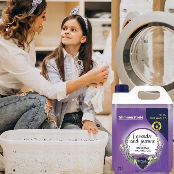 Universal flydende vaskegel med lavendel- og jasminduft 5L 150 vaske DEN