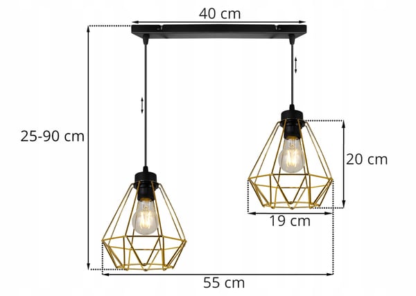 MODERNI ELEGANTTI RIIPPUVALAISIN METALLIVARJOSTIMESTA