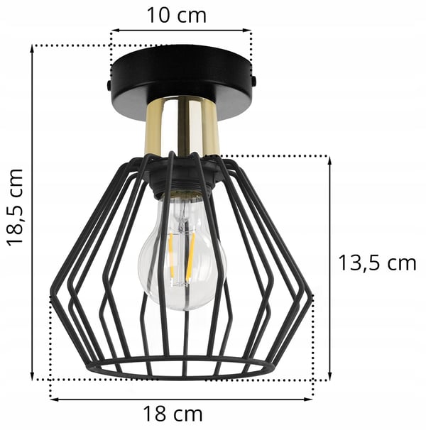 LOFTSLAMPE, VÆGLAMPE, METALLAMPE, TRÅD, LED