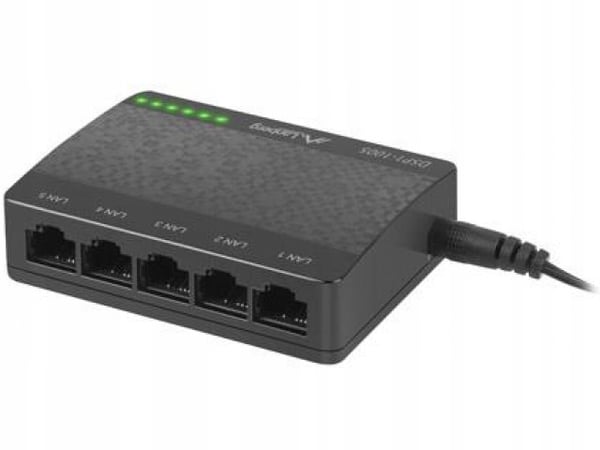 Lanberg DSP1-1005 5-ports 1000Mb/s desktop ikke-administreret switch