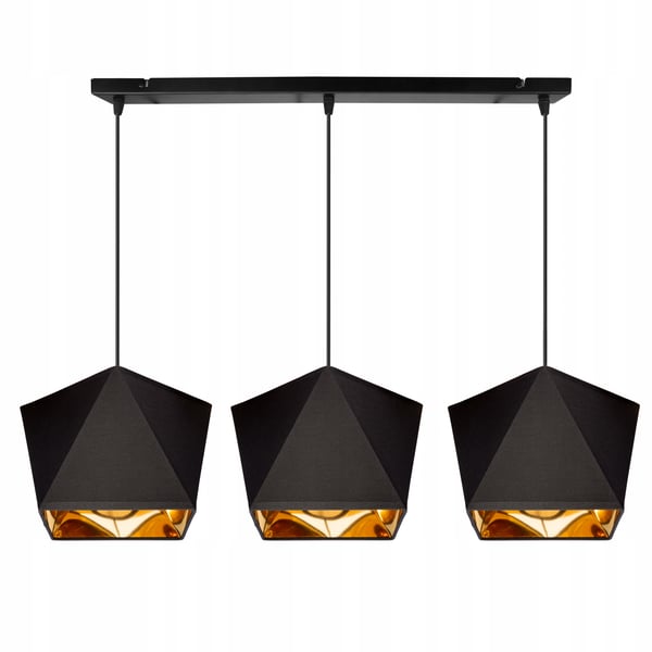Diamantgylden LED-loftlampe i midten