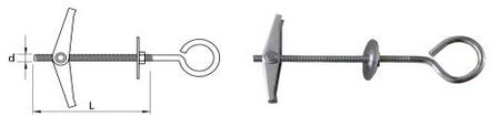 STÅLANKER PARAPLYØJEKROG 4*50MM - KOL SP 4*50O STÅLANKER PARAPLYØJEKROG 4*50MM - KOL SP 4*50O